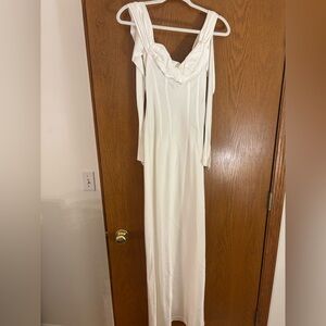 Meshki Ivory Satin Dress